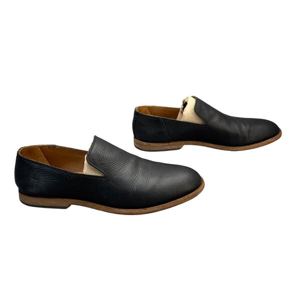 Frye Chris Venetian Black Oiled Vintage Leather Slip-On Loafers Men 9.5D main image 5